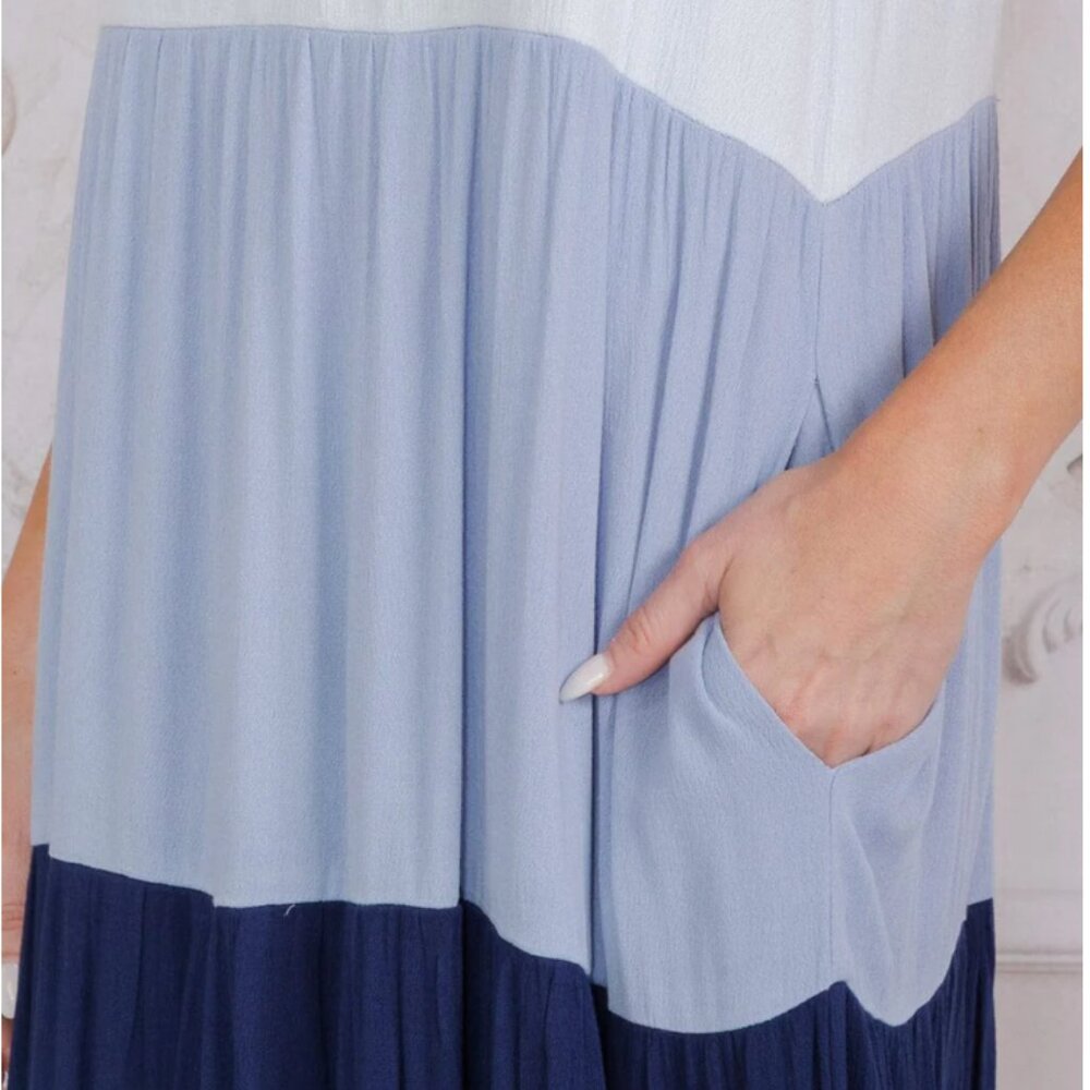 Final Touch Colorblock, Tank Maxi Dress with Pockets (NWOT) - Picture 3 of 15